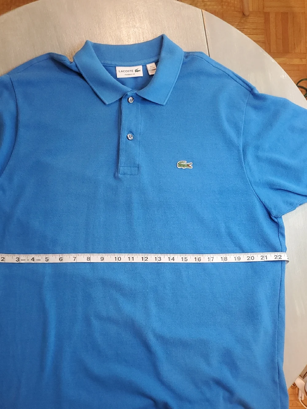 Lacoste Men's Polo Shirt - Bright Blue with Green Crocodile Classic Fit Size XXL - Picture 6 of 6